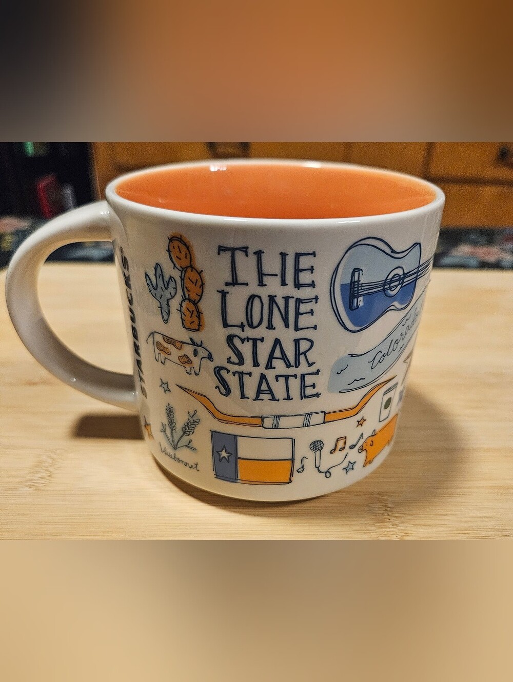 Starbucks 'The Lone Star State' Ceramic Mug in Orange and Blue